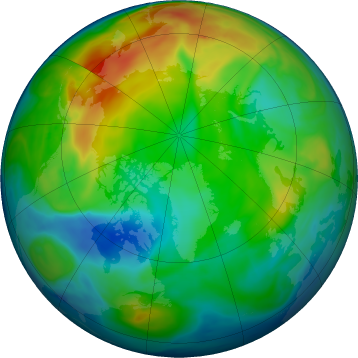 Arctic ozone map for 14 December 2022